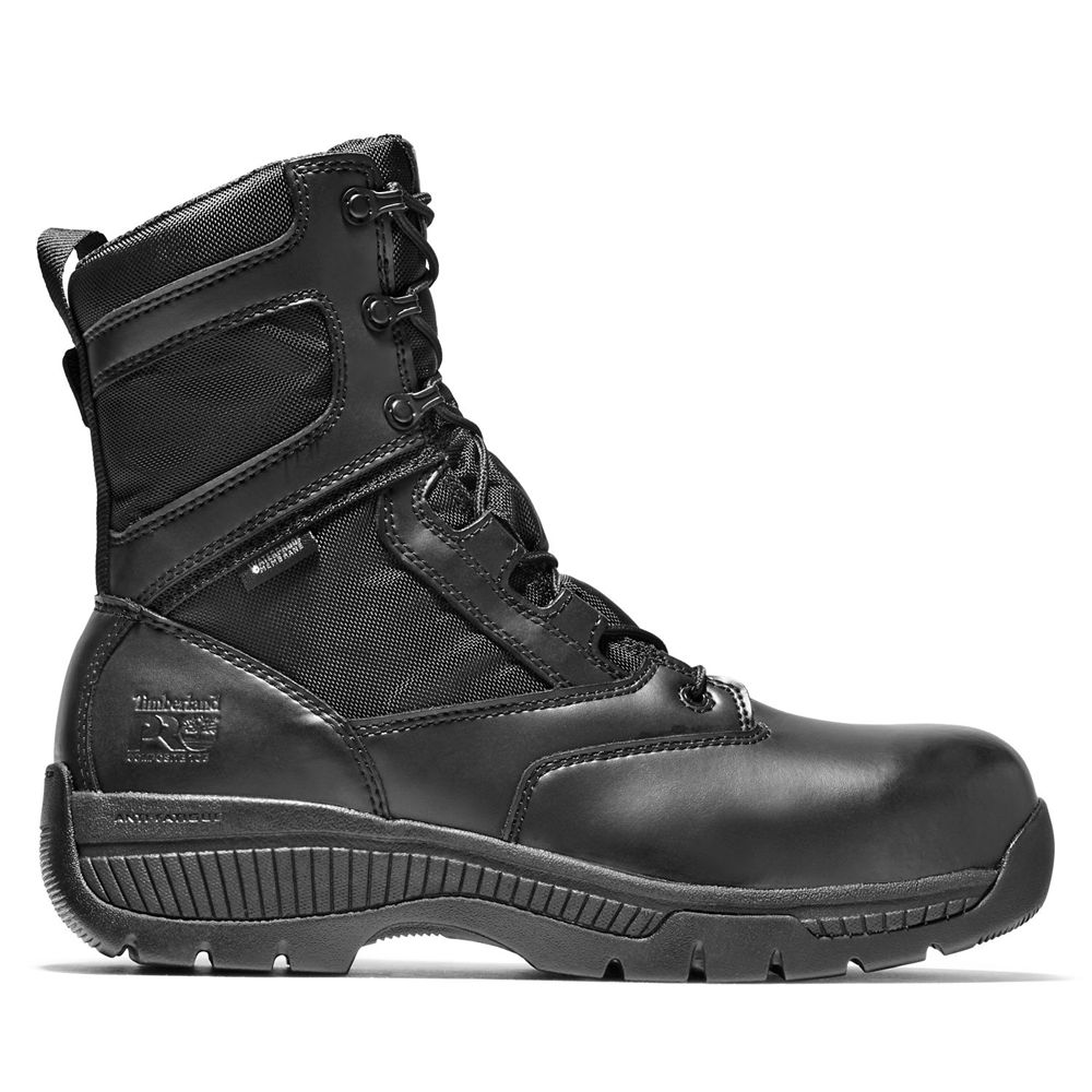 Botas Pro Timberland Hombre Pro Valor™ Duty 8" Side-Zip Comp Toe Negras - Chile GDO-068923